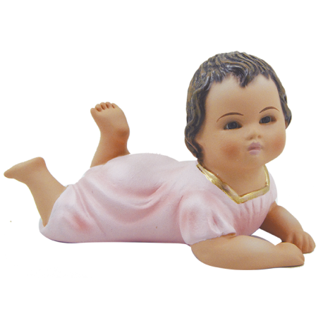 NIÑO JESUS TUMBADO ROSA 14CM NIÑO JESUS TUMBADO ROSA 14CM