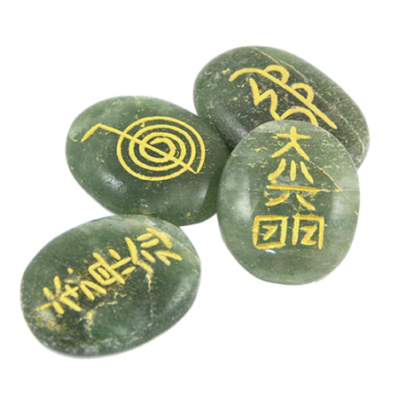 SET SIMBOLOS REIKI CUARZO VERDE 4CMX2,5CM SET SIMBOLOS REIKI CUARZO VERDE 4CMX2,5CM
