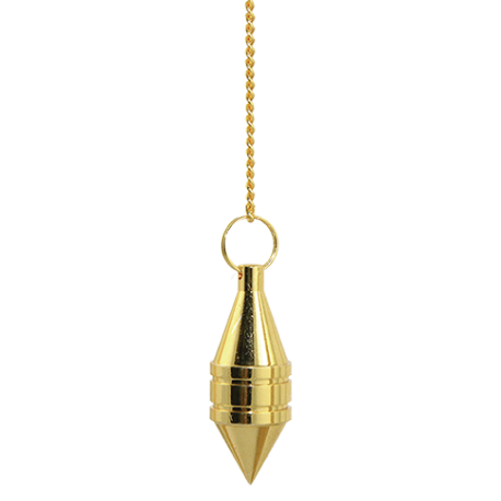 PENDULO DORADO PUNTA LANZA 4CM PENDULO DORADO PUNTA LANZA 4CM