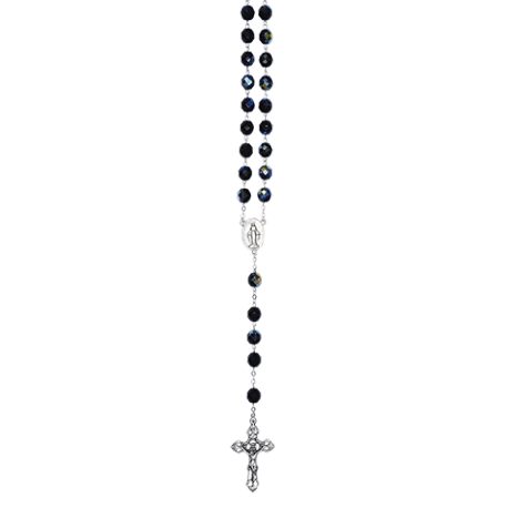 ROSARIO CRISTAL NEGRO BISELADO (REF 038-10) ROSARIO CRISTAL NEGRO BISELADO (REF 038-10)