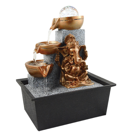 FUENTE GANESHA DORADA 21X24X15 REF 10364030 FUENTE GANESHA DORADA 21X24X15 REF 10364030