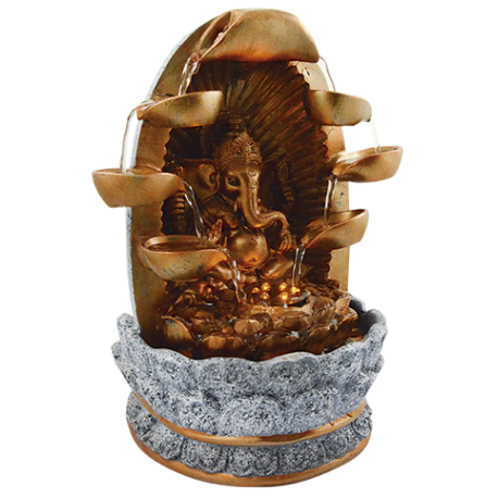 FUENTE GANESHA ALTAR DORADO GRIS 28X17X17CM REF 10364015 FUENTE GANESHA ALTAR DORADO GRIS 28X17X17CM REF 10364015