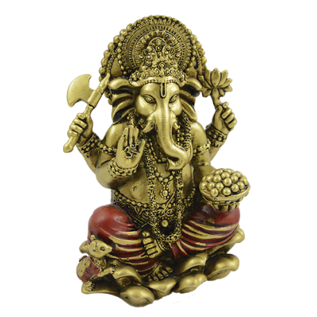 GANESHA DORADO Y ROJO 16CM (REF GAN07) GANESHA DORADO Y ROJO 16CM (REF GAN07)