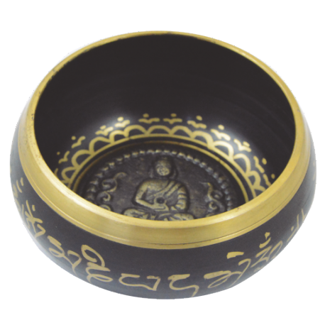 CUENCO TIBETANO TATU LABRADO ORO/NEGRO 9CM Ø 325 GR A 375 GR APROX CUENCO TIBETANO TATU LABRADO ORO/NEGRO 9CM Ø 325 GR A 375 GR APROX