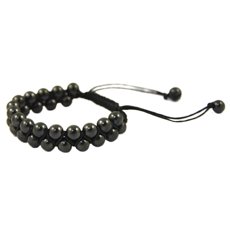 PULSERA SHUNGIT MACRAME DOBLE PULSERA SHUNGIT MACRAME DOBLE