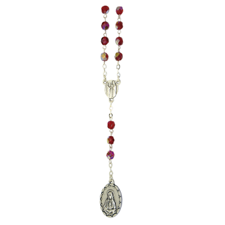 ROSARIO CRISTAL TALLADO 6mm VIRGEN DOLORES VARIOS COLORES ROSARIO CRISTAL TALLADO 6mm VIRGEN DOLORES VARIOS COLORES