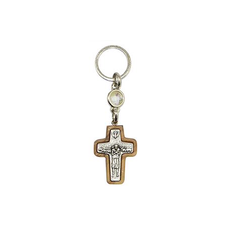 LLAVERO CRUZ BUEN PASTOR PAPA FRANCISCO MADERA DE OLIVO LLAVERO CRUZ BUEN PASTOR PAPA FRANCISCO MADERA DE OLIVO