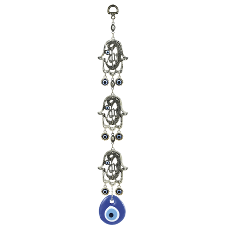 OJO TURCO MANO DE FATIMA TRIPLE 40CM APROX 6CMØ OJO TURCO MANO DE FATIMA TRIPLE 40CM APROX 6CMØ