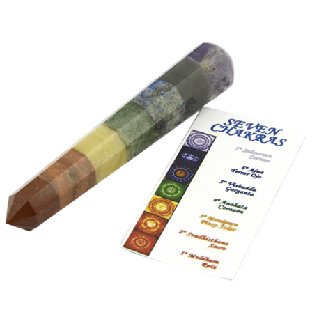 MASAJEADOR PUNTA SIETE CHAKRAS 13CM APROX 12647022 MASAJEADOR PUNTA SIETE CHAKRAS 13CM APROX 12647022