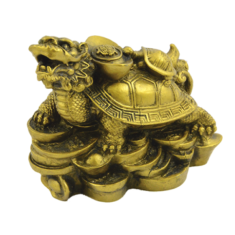 TORTUGA CABEZA DRAGON RESINA DORADO 11X10CM 9758170 TORTUGA CABEZA DRAGON RESINA DORADO 11X10CM 9758170