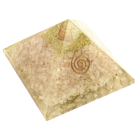 ORGON MINERAL PIRAMIDE GRANDE CUARZO ROSA 12,5X12,5X9CM ORGON MINERAL PIRAMIDE GRANDE CUARZO ROSA 12,5X12,5X9CM