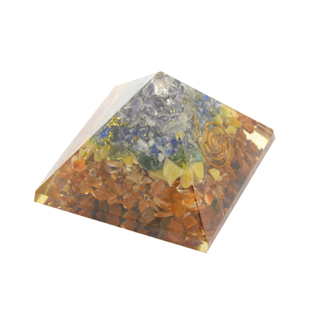 ORGON MINERAL PIRAMIDE GRANDE CHAKRAS 12,5X12,5X9,5CM ORGON MINERAL PIRAMIDE GRANDE CHAKRAS 12,5X12,5X9,5CM