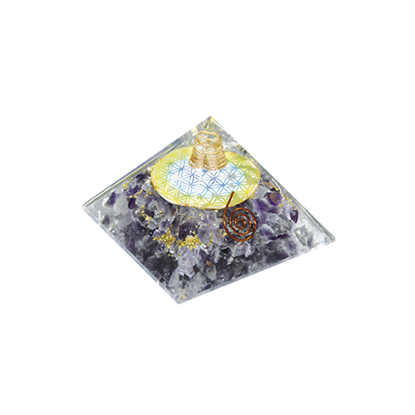 ORGON PIRAMIDE MINERALPIRAMIDE FLOR DE LA VIDA AMATISTA 7,5X7,5X6CM ORGON PIRAMIDE MINERALPIRAMIDE FLOR DE LA VIDA AMATISTA 7,5X7,5X6CM