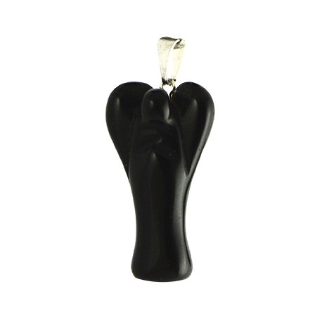 COLGANTE ANGEL OBSIDIANA 3CM APROX COLGANTE ANGEL OBSIDIANA 3CM APROX