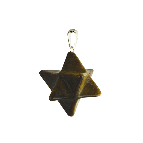 COLGANTE MERKABA OJO DE TIGRE 2,5CM APROX COLGANTE MERKABA OJO DE TIGRE 2,5CM APROX
