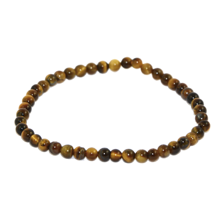 PULSERA BOLA OJO DE TIGRE 4mm PULSERA BOLA OJO DE TIGRE 4mm