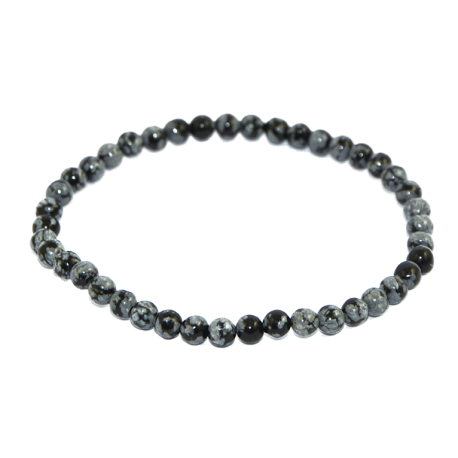 PULSERA BOLA OBSIDIANA NEVADA 5mm PULSERA BOLA OBSIDIANA NEVADA 5mm