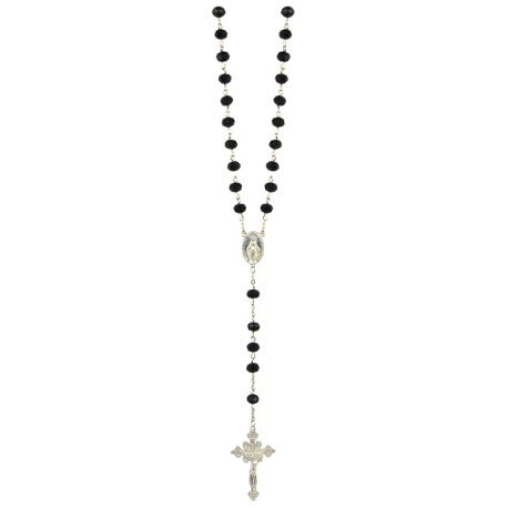 ROSARIO CRISTAL NEGRO LA MILAGROSA ROSARIO CRISTAL NEGRO LA MILAGROSA