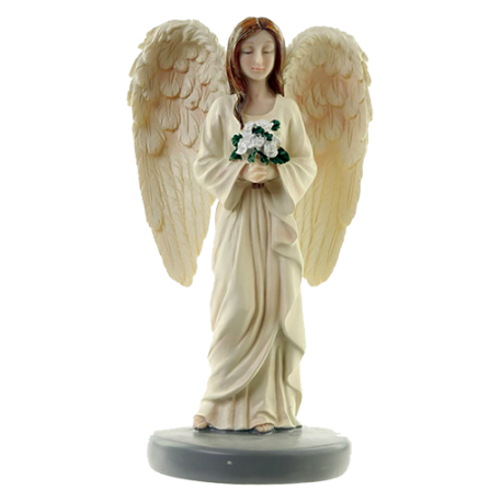 ANGEL GUARDIAN DE PIE CON FLORES 22 CM.(ANGP22) ANGEL GUARDIAN DE PIE CON FLORES 22 CM.(ANGP22)