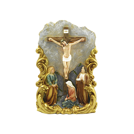 PLACA DE MESA CRISTO EN CALVARIO 20CM REF 14357 PLACA DE MESA CRISTO EN CALVARIO 20CM REF 14357