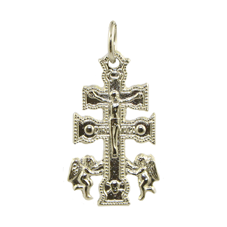CRUZ CARAVACA METAL PLATEADO 2CM APROX CRUZ CARAVACA METAL PLATEADO 2CM APROX