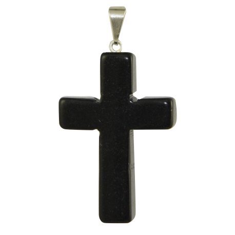 COLGANTE CRUZ OBSIDIANA 3cm Aprox COLGANTE CRUZ OBSIDIANA 3cm Aprox