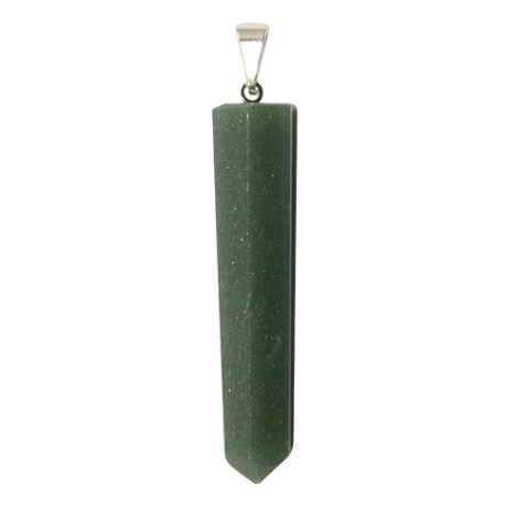 COLGANTE PUNTA FACETADA CUARZO VERDE 3,5CM APROX COLGANTE PUNTA FACETADA CUARZO VERDE 3,5CM APROX