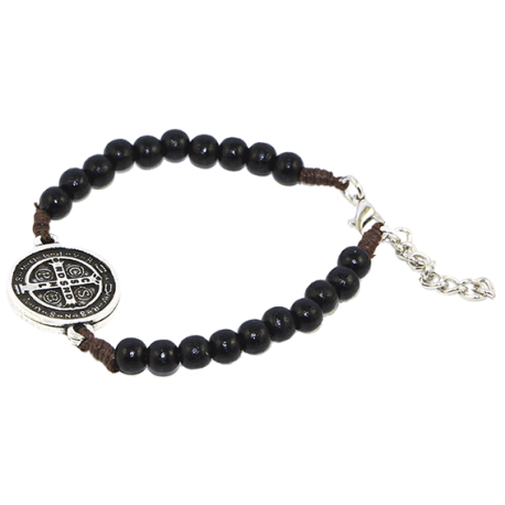 BENITO PULSERA NEGRO MEDALLA 2cm BENITO PULSERA NEGRO MEDALLA 2cm