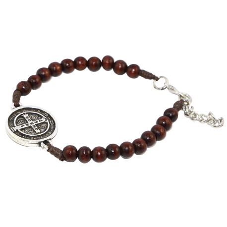 BENITO PULSERA MARRON MEDALLA 2cmØ BENITO PULSERA MARRON MEDALLA 2cmØ
