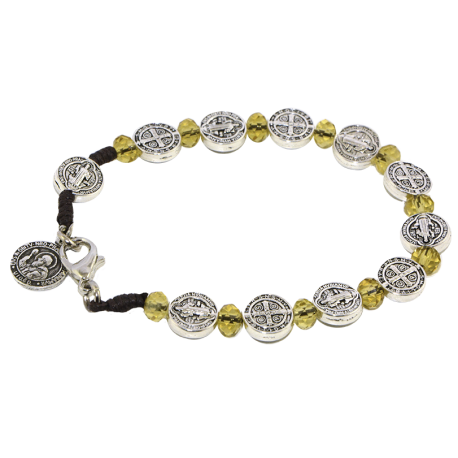 BENITO PULSERA CRISTAL AMARILLO MEDALLAS BENITO PULSERA CRISTAL AMARILLO MEDALLAS