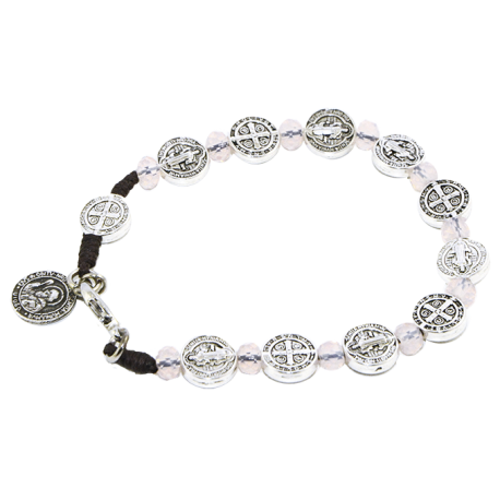 BENITO PULSERA CRISTAL BLANCO MEDALLAS BENITO PULSERA CRISTAL BLANCO MEDALLAS