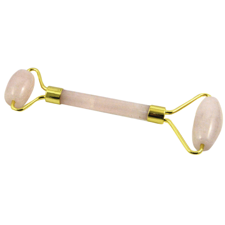 MASAJEADOR DOBLE CUARZO ROSA 15cm APROX MASAJEADOR DOBLE CUARZO ROSA 15cm APROX