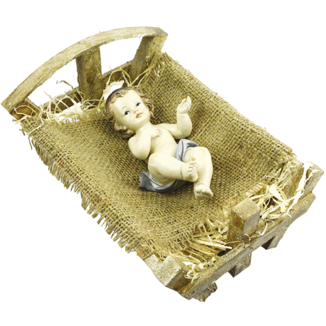 NIÑO JESUS CUNA MADERA 25CM REF 19187 NIÑO JESUS CUNA MADERA 25CM REF 19187