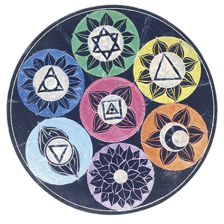 APOYADOR INCIENSO CHAKRAS 15X13X13CM REF 19478 APOYADOR INCIENSO CHAKRAS 15X13X13CM REF 19478