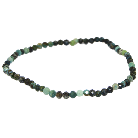 CRISACOLA PULSERA BOLA FACETADA 2mm CRISACOLA PULSERA BOLA FACETADA 2mm