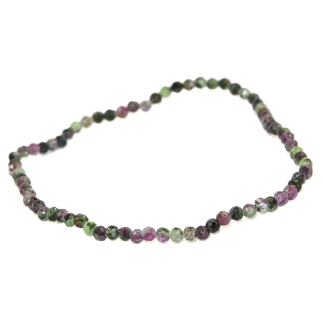 ZOICITA RUBI PULSERA BOLA FACETADA 2mm ZOICITA RUBI PULSERA BOLA FACETADA 2mm