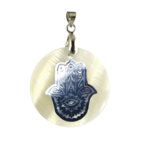 COLGANTE NACARADO MANO DE FATIMA 4,5CM Ø APROX COLGANTE NACARADO MANO DE FATIMA 4,5CM Ø APROX