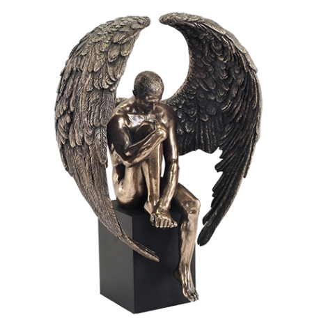 IMAGEN HOMBRE ALAS SENTADO PEDESTAL 26X18X10CM REF 42537 IMAGEN HOMBRE ALAS SENTADO PEDESTAL 26X18X10CM REF 42537