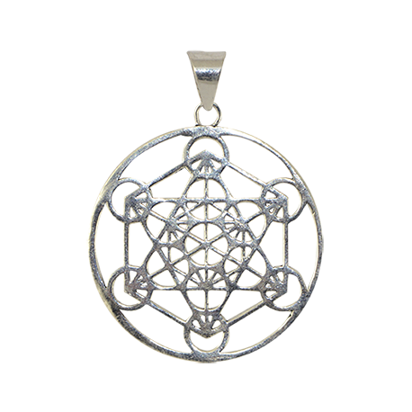 COLGANTE METATRON METAL PLATEADO 4cm Ø COLGANTE METATRON METAL PLATEADO 4cm Ø