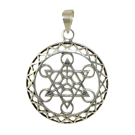 COLGANTE METATRON METAL PLATEADO BORDE 3,5cm Ø COLGANTE METATRON METAL PLATEADO BORDE 3,5cm Ø