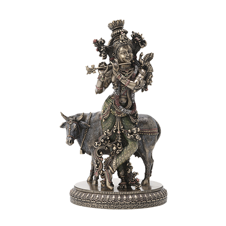 KRISHNA Y LA VACA 15X12X26CM REF 22269 KRISHNA Y LA VACA 15X12X26CM REF 22269
