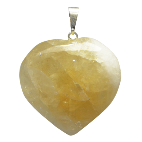 COLGANTE CORAZON CITRINO 2,5 CM COLGANTE CORAZON CITRINO 2,5 CM