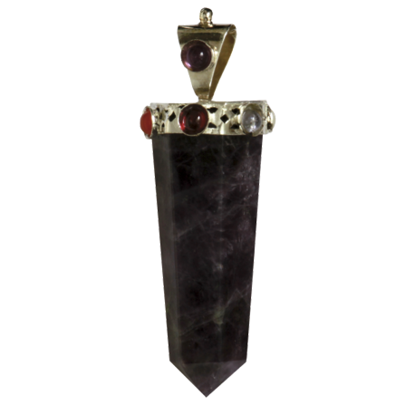 COLGANTE CORONA CHAKRAS AMATISTA 6CM COLGANTE CORONA CHAKRAS AMATISTA 6CM