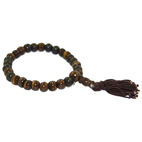 PULSERA MALA BOLA MARRON OSCURO PULSERA MALA BOLA MARRON OSCURO