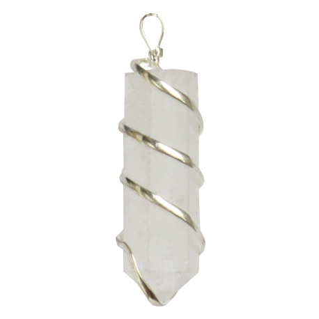 COLGANTE ESPIRAL PUNTA CUARZO CRISTAL 4CM COLGANTE ESPIRAL PUNTA CUARZO CRISTAL 4CM