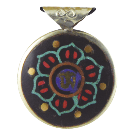 COLGANTE OM FLOR DE LOTO 5CM COLGANTE OM FLOR DE LOTO 5CM