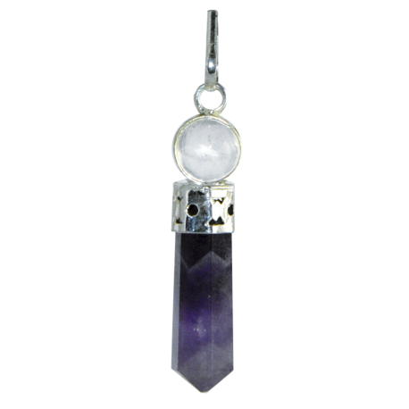 COLGANTE PUNTA AMATISTA BOLA CUARZO CRISTAL COLGANTE PUNTA AMATISTA BOLA CUARZO CRISTAL