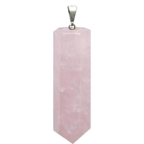 COLGANTE PUNTA FACETADA CUARZO ROSA 3,5CM COLGANTE PUNTA FACETADA CUARZO ROSA 3,5CM