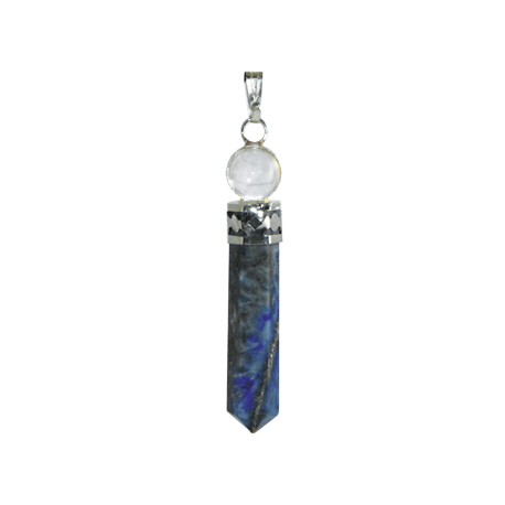 COLGANTE PUNTA LAPISLAZULI BOLA CUARZO CRISTAL COLGANTE PUNTA LAPISLAZULI BOLA CUARZO CRISTAL