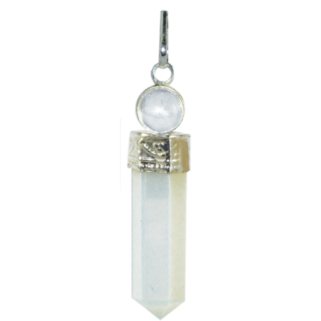 COLGANTE PUNTA OPALITO (PIEDRA LUNA)BOLA CUARZO CRISTAL COLGANTE PUNTA OPALITO (PIEDRA LUNA)BOLA CUARZO CRISTAL